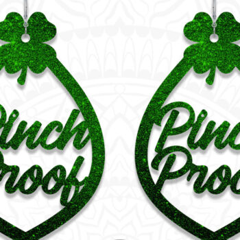 Intra απο ξύλο plywood 3mm-4mm πάχος – Pinch Proof, Σκουλαρίκι, Ημέρα του Αγίου Πατρικίου Δίασταση  5x5 cm INTRAFABR-6922668 - Image 6