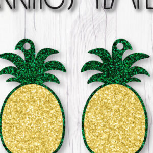 Intra απο ξύλο plywood 3mm-4mm πάχος – Πρότυπο σκουλαρίκια ανανά Δίασταση  5x5 cm INTRAFABR-8181394