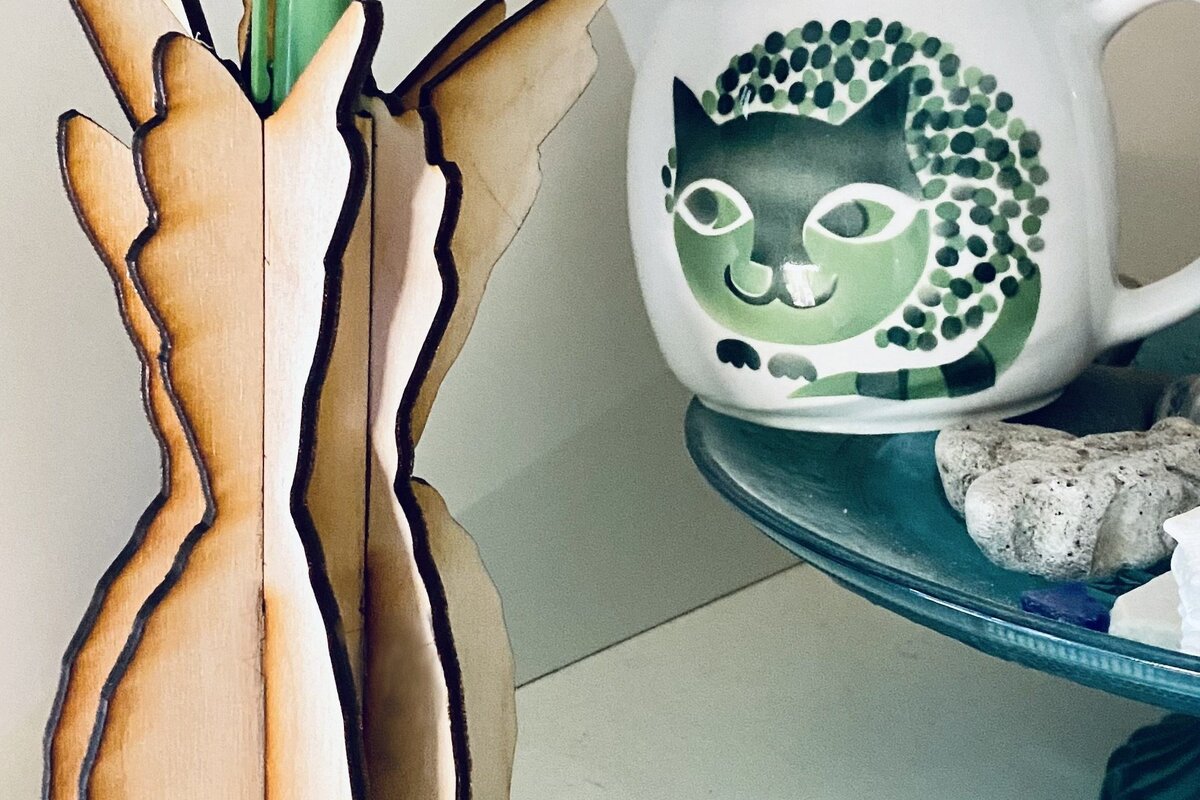 Intra απο ξύλο plywood 3mm-4mm πάχος – Κοπή με λέιζερ ανανά Δίασταση  20x20 cm INTRAFABR-36871001