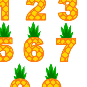 Intra απο ξύλο plywood 3mm-4mm πάχος – Πακέτο με αριθμούς ανανά Δίασταση  20x20 cm INTRAFABR-95843330