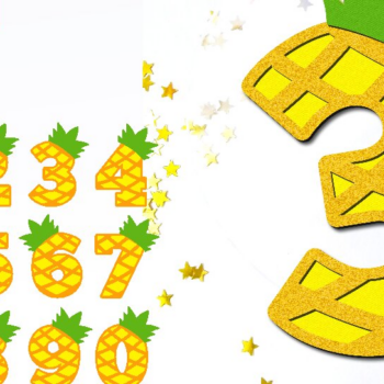 Intra απο ξύλο plywood 3mm-4mm πάχος – Pineapple Numbers 3D Δίασταση  20x20 cm INTRAFABR-108459790 - Image 1