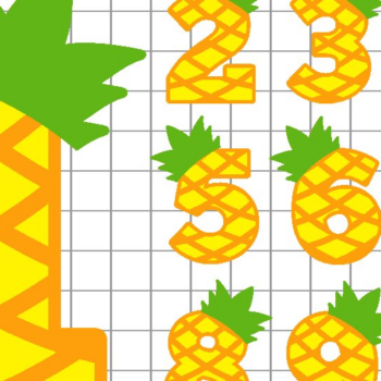 Intra απο ξύλο plywood 3mm-4mm πάχος – Pineapple Numbers 3D Δίασταση  20x20 cm INTRAFABR-108459790 - Image 2