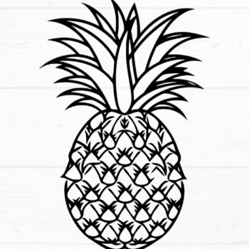 Intra απο ξύλο plywood 3mm-4mm πάχος – Pineapple, DXF, EPS, JPG, PNG Δίασταση  20x20 cm INTRAFABR-115722944 - Image 3