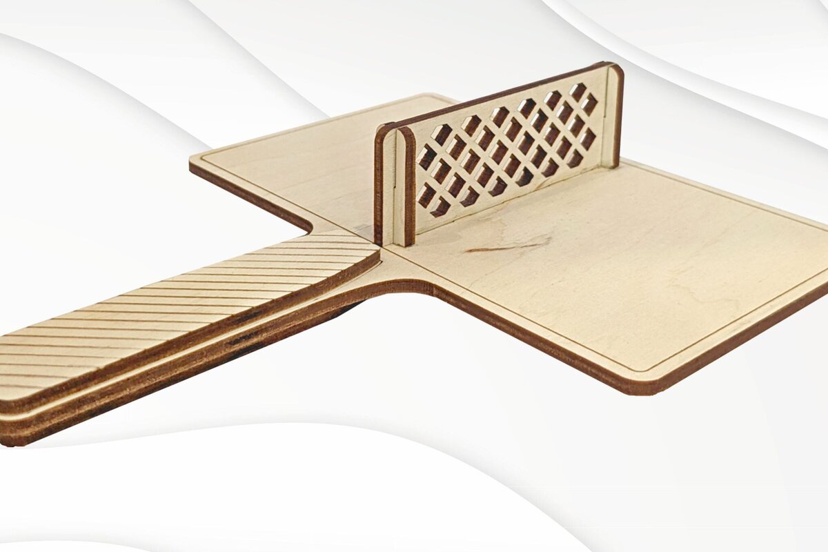 Intra απο ξύλο plywood 3mm-4mm πάχος – Παιχνίδι πινγκ πονγκ για ένα,  κοπής με λέιζερ Δίασταση  20x20 cm INTRAFABR-117931768