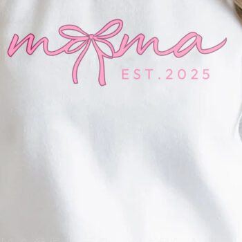 Intra απο ξύλο plywood 3mm-4mm πάχος – Pink Mama Est 2025 Coquette Clipart Δίασταση 20x20 cm INTRAFABR-122203345 - Image 1