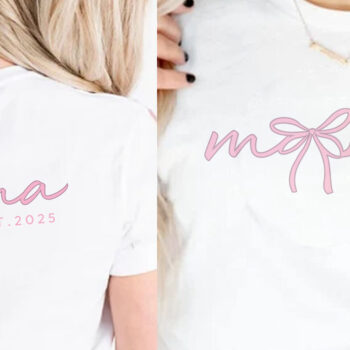 Intra απο ξύλο plywood 3mm-4mm πάχος – Pink Mama Est 2025 Coquette Clipart Δίασταση 20x20 cm INTRAFABR-122203345 - Image 2