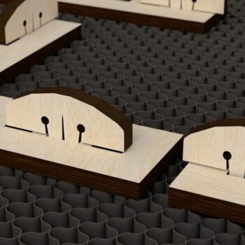 Intra απο ξύλο plywood 3mm-4mm πάχος – Pins Start Pack Δίασταση  20x20 cm INTRAFABR-33824939 - Image 2