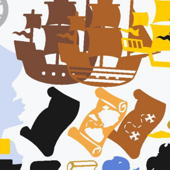 Intra απο ξύλο plywood 3mm-4mm πάχος – Pirate Cake Topper Δίασταση  20x20 cm INTRAFABR-93633161 - Image 3