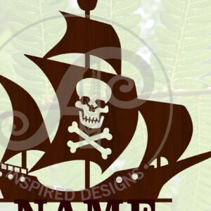 Intra απο ξύλο plywood 3mm-4mm πάχος – Πινακίδα ονόματος πλοίου πειρατικού Δίασταση  20x20 cm INTRAFABR-65165176