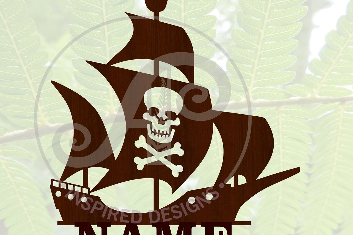 Intra απο ξύλο plywood 3mm-4mm πάχος – Πινακίδα ονόματος πλοίου πειρατικού Δίασταση  20x20 cm INTRAFABR-65165176