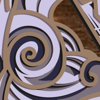 Intra απο ξύλο plywood 3mm-4mm πάχος – Πειρατικό πλοίο με Mandala Sail και Floral Δίασταση 20x20 cm INTRAFABR-78222218 - Image 3