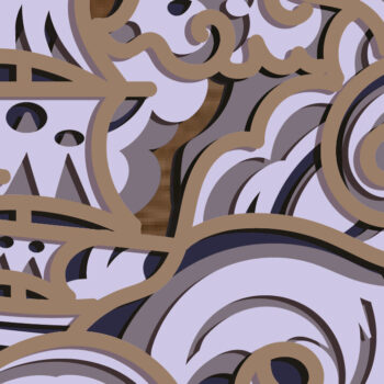 Intra απο ξύλο plywood 3mm-4mm πάχος – Πειρατικό πλοίο με Mandala Sail και Floral Δίασταση 20x20 cm INTRAFABR-78222218 - Image 4
