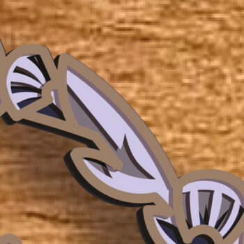 Intra απο ξύλο plywood 3mm-4mm πάχος – Πειρατικό πλοίο με Mandala Sail και Floral Δίασταση 20x20 cm INTRAFABR-78222218 - Image 7