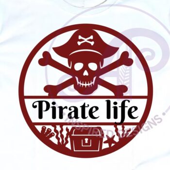 Intra απο ξύλο plywood 3mm-4mm πάχος – Σημάδι ονόματος πειρατικού κρανίου και χιαστί Δίασταση  20x20 cm INTRAFABR-123223417 - Image 3