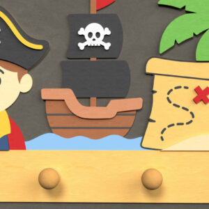 Intra απο ξύλο plywood 3mm-4mm πάχος – Pirate Wall Hook – Layered Design Δίασταση  40x30 cm INTRAFABR-124820479