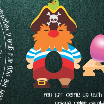 Intra απο ξύλο plywood 3mm-4mm πάχος – Πειρατής με παπαγάλο - Αυγοθήκη Δίασταση  20x20 cm INTRAFABR-9886806 - Image 2