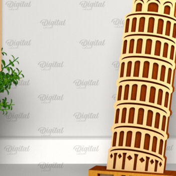 Intra απο ξύλο plywood 3mm-4mm πάχος – Πίζα Landmark Δίασταση  20x20 cm INTRAFABR-99194064 - Image 1