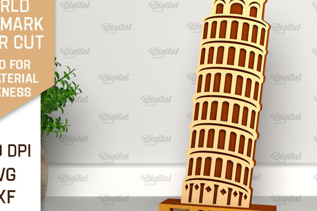 Intra απο ξύλο plywood 3mm-4mm πάχος – Πίζα Landmark Δίασταση  20x20 cm INTRAFABR-99194064