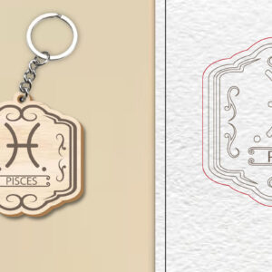 Intra απο ξύλο plywood 3mm-4mm πάχος – Κοπή Laser Μπρελόκ Ιχθύς | Ζώδιο Δίασταση 5x5 cm INTRAFABR-99830500