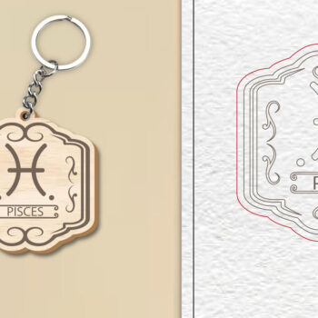 Intra απο ξύλο plywood 3mm-4mm πάχος – Κοπή Laser Μπρελόκ Ιχθύς | Ζώδιο Δίασταση  5x5 cm INTRAFABR-99830500 - Image 1