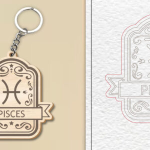 Intra απο ξύλο plywood 3mm-4mm πάχος – Κοπή Laser Μπρελόκ Ιχθύς | Ζώδιο Δίασταση 5x5 cm INTRAFABR-99841973