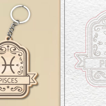 Intra απο ξύλο plywood 3mm-4mm πάχος – Κοπή Laser Μπρελόκ Ιχθύς | Ζώδιο Δίασταση  5x5 cm INTRAFABR-99841973 - Image 1