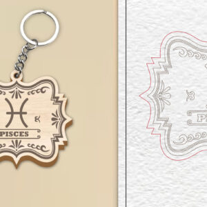 Intra απο ξύλο plywood 3mm-4mm πάχος – Κοπή Laser Μπρελόκ Ιχθύς | Ζώδιο Δίασταση 5x5 cm INTRAFABR-99972245