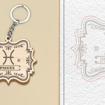 Intra απο ξύλο plywood 3mm-4mm πάχος – Κοπή Laser Μπρελόκ Ιχθύς | Ζώδιο Δίασταση  5x5 cm INTRAFABR-99972245 - Image 1