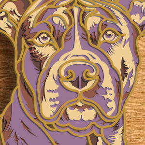 Intra απο ξύλο plywood 3mm-4mm πάχος – Pitbull Multilayered Mandala Δίασταση  20x20 cm INTRAFABR-79938616