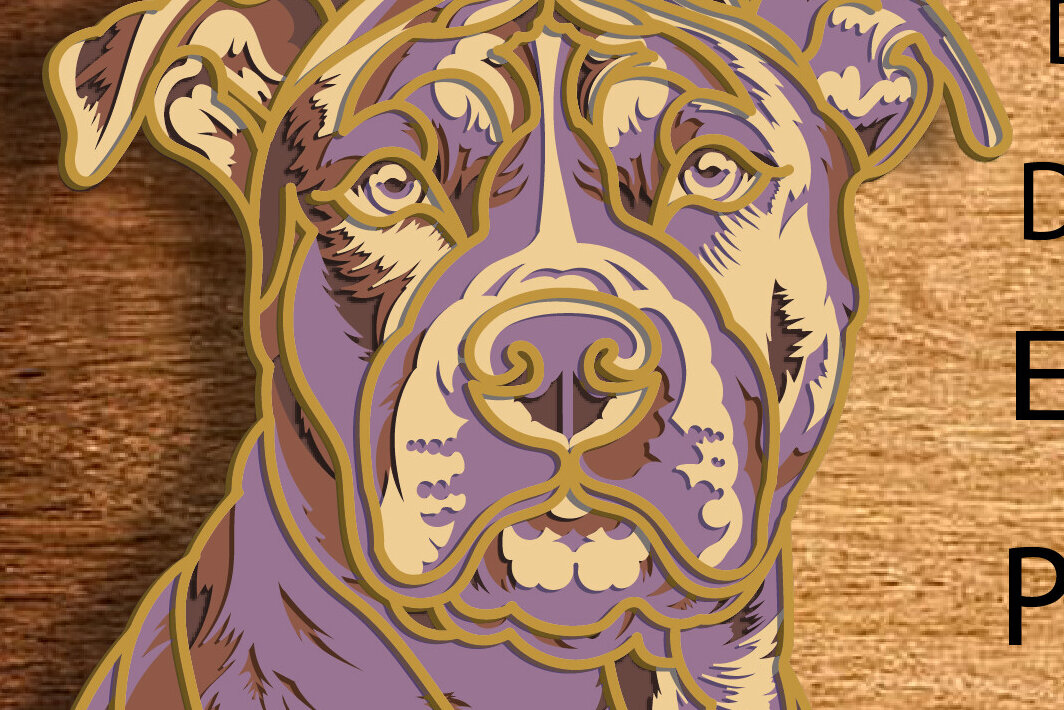 Intra απο ξύλο plywood 3mm-4mm πάχος – Pitbull Multilayered Mandala Δίασταση  20x20 cm INTRAFABR-79938616