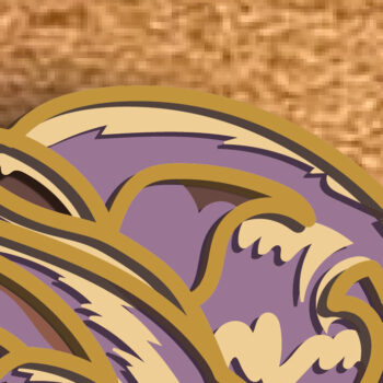 Intra απο ξύλο plywood 3mm-4mm πάχος – Pitbull Multilayered Mandala Δίασταση  20x20 cm INTRAFABR-79938616 - Image 7