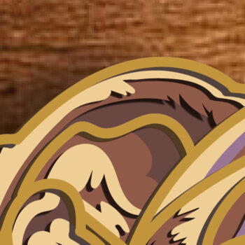 Intra απο ξύλο plywood 3mm-4mm πάχος – Pitbull Multilayered Mandala Δίασταση  20x20 cm INTRAFABR-79938616 - Image 8