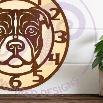 Intra απο ξύλο plywood 3mm-4mm πάχος – Αρχεία κοπής με λέιζερ ρολόι τοίχου Pitbull, Δίασταση  40x30 cm INTRAFABR-106633100 - Image 1