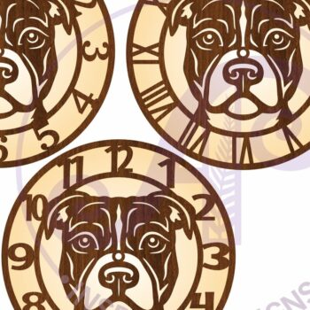 Intra απο ξύλο plywood 3mm-4mm πάχος – Αρχεία κοπής με λέιζερ ρολόι τοίχου Pitbull, Δίασταση  40x30 cm INTRAFABR-106633100 - Image 4