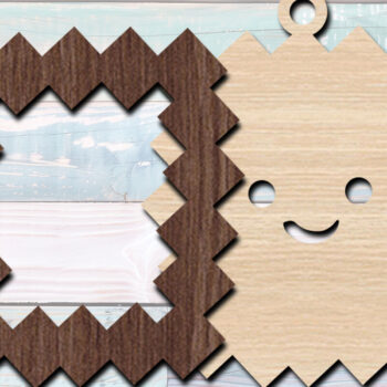 Intra απο ξύλο plywood 3mm-4mm πάχος – Pixel Toast Kawaii Σκουλαρίκια με λέιζερ Δίασταση  5x5 cm INTRAFABR-120975263 - Image 2