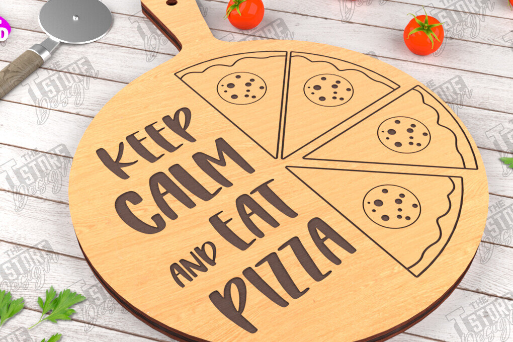 Intra απο ξύλο plywood 3mm-4mm πάχος – Pizza Board | Χαραγμένη σανίδα κοπής Δίασταση  20x20 cm INTRAFABR-115954059