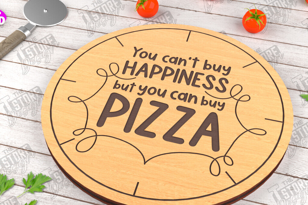 Intra απο ξύλο plywood 3mm-4mm πάχος – Pizza Board | Χαραγμένη σανίδα κοπής Δίασταση  20x20 cm INTRAFABR-115954064