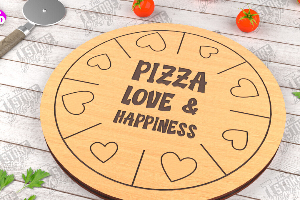 Intra απο ξύλο plywood 3mm-4mm πάχος – Pizza Board | Χαραγμένη σανίδα κοπής Δίασταση  20x20 cm INTRAFABR-115954073