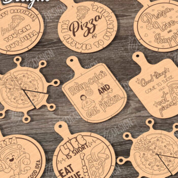 Intra απο ξύλο plywood 3mm-4mm πάχος – Πακέτο κοπής με λέιζερ σανίδα πίτσας | Αρχείο CNC Δίασταση 20x20 cm INTRAFABR-122009445 - Image 1