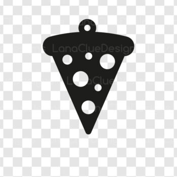 Intra απο ξύλο plywood 3mm-4mm πάχος – Σκουλαρίκι πίτσας, Food Jewelry Δίασταση  5x5 cm INTRAFABR-117234978 - Image 2