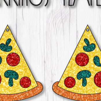 Intra απο ξύλο plywood 3mm-4mm πάχος – Πρότυπο σκουλαρίκια πίτσας Δίασταση  5x5 cm INTRAFABR-8146662 - Image 1