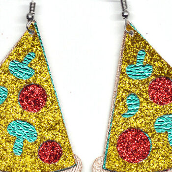 Intra απο ξύλο plywood 3mm-4mm πάχος – Πρότυπο σκουλαρίκια πίτσας Δίασταση  5x5 cm INTRAFABR-8146662 - Image 2