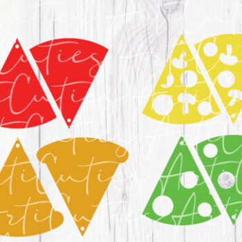 Intra απο ξύλο plywood 3mm-4mm πάχος – Πρότυπο σκουλαρίκια πίτσας Δίασταση  5x5 cm INTRAFABR-8146662 - Image 3