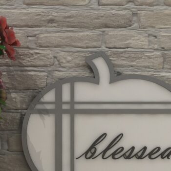 Intra απο ξύλο plywood 3mm-4mm πάχος – Καρό & λουλουδάτη κολοκύθα για καβαλέτο Δίασταση  20x20 cm INTRAFABR-39419789 - Image 3