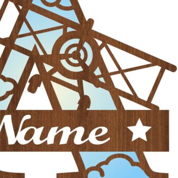 Intra απο ξύλο plywood 3mm-4mm πάχος – Αεροπλάνο κεφαλαίο μονόγραμμα Επιστολή ένα Cut Δίασταση  20x20 cm INTRAFABR-74294337 - Image 3