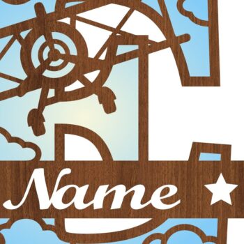 Intra απο ξύλο plywood 3mm-4mm πάχος – Αεροπλάνο κεφαλαίο μονόγραμμα Γράμμα E Αποκοπή Δίασταση 20x20 cm INTRAFABR-74294419 - Image 3