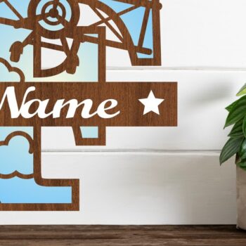 Intra απο ξύλο plywood 3mm-4mm πάχος – Αεροπλάνο κεφαλαίο μονόγραμμα Γράμμα F Αποκοπή Δίασταση 20x20 cm INTRAFABR-74294443 - Image 1