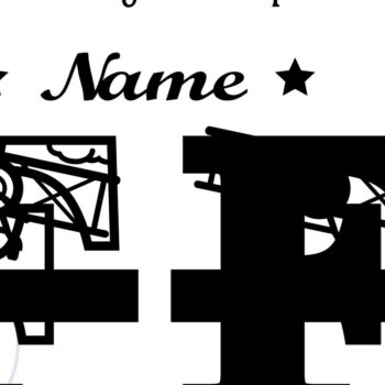 Intra απο ξύλο plywood 3mm-4mm πάχος – Αεροπλάνο κεφαλαίο μονόγραμμα Γράμμα F Αποκοπή Δίασταση 20x20 cm INTRAFABR-74294443 - Image 2