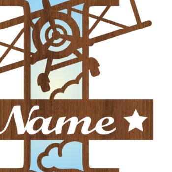 Intra απο ξύλο plywood 3mm-4mm πάχος – Αεροπλάνο κεφαλαίο μονόγραμμα Γράμμα I Αποκοπή Δίασταση 20x20 cm INTRAFABR-74294530 - Image 3