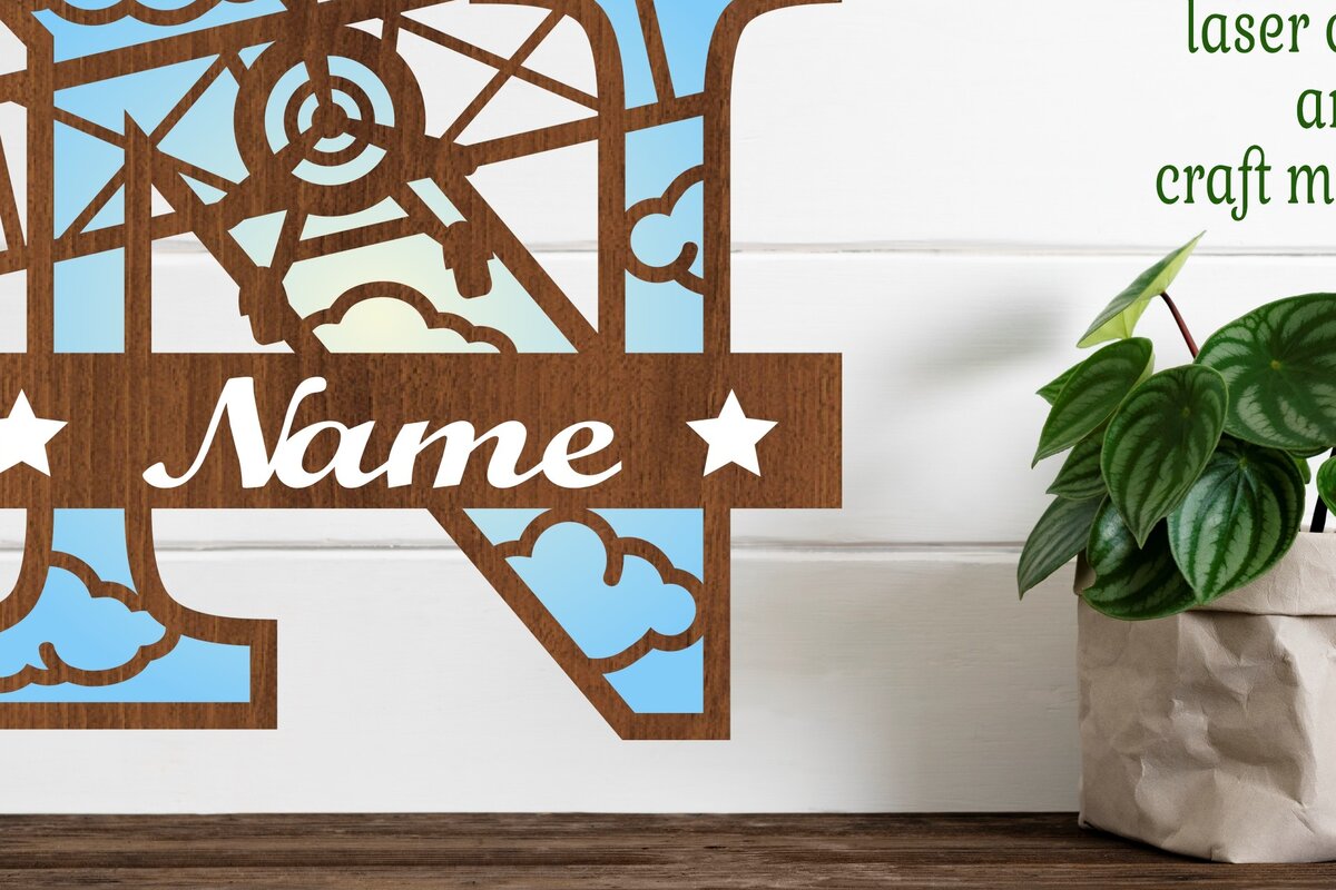 Intra απο ξύλο plywood 3mm-4mm πάχος – Επίπεδο κεφαλαίο μονόγραμμα Γράμμα N Αποκοπή Δίασταση  20x20 cm INTRAFABR-74294656